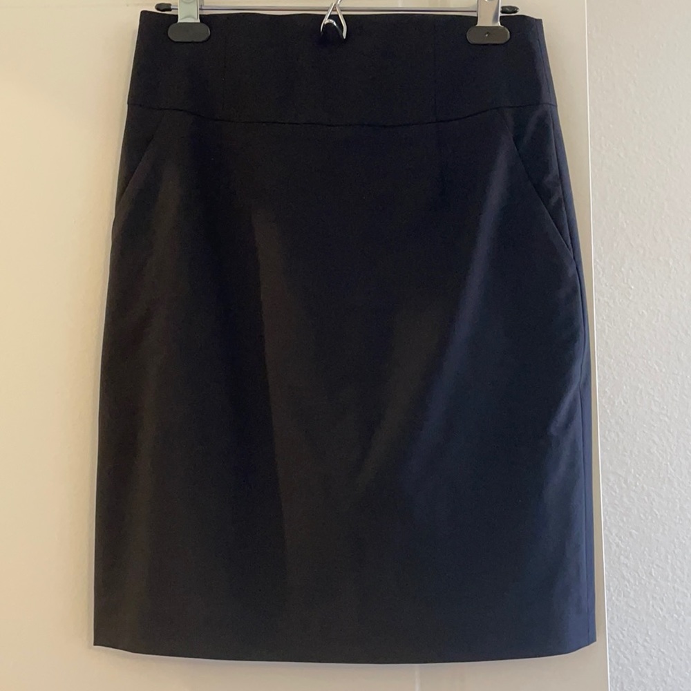 Banana Republic black wool pencil skirt